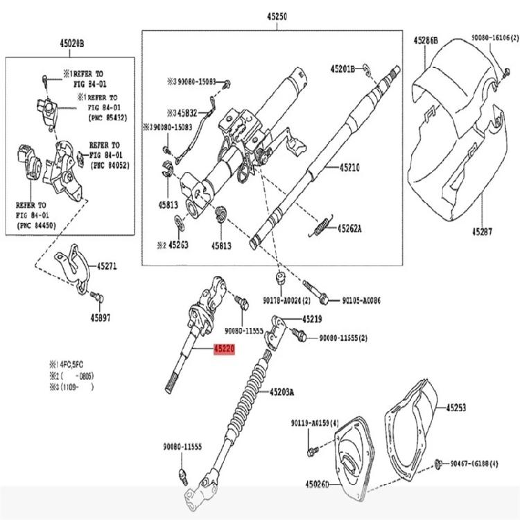 Auto Accessory 4522004010 45220-04010 Intermediate Steering Column Shaft