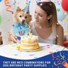Dog Birthday Hat with Numbers Birthday Hat Bow Tie Bandana Pet Birthday Party Set for Large Medium Small Dog Puppy