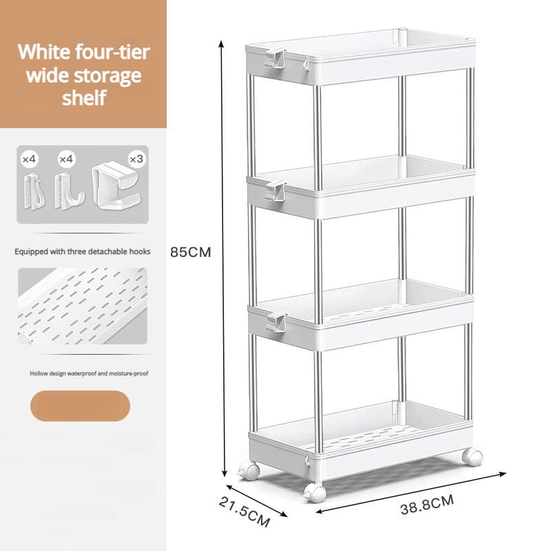 Household goods department store floor storage trolley universal wheel mobile rack kitchen bathroom multi-layer storage rack