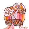 Cartoon /Letter Patch Positive Letter Slogan Embroidered Patches For Clothes Iron On Patches For Clothing Jackets Sew Diy 