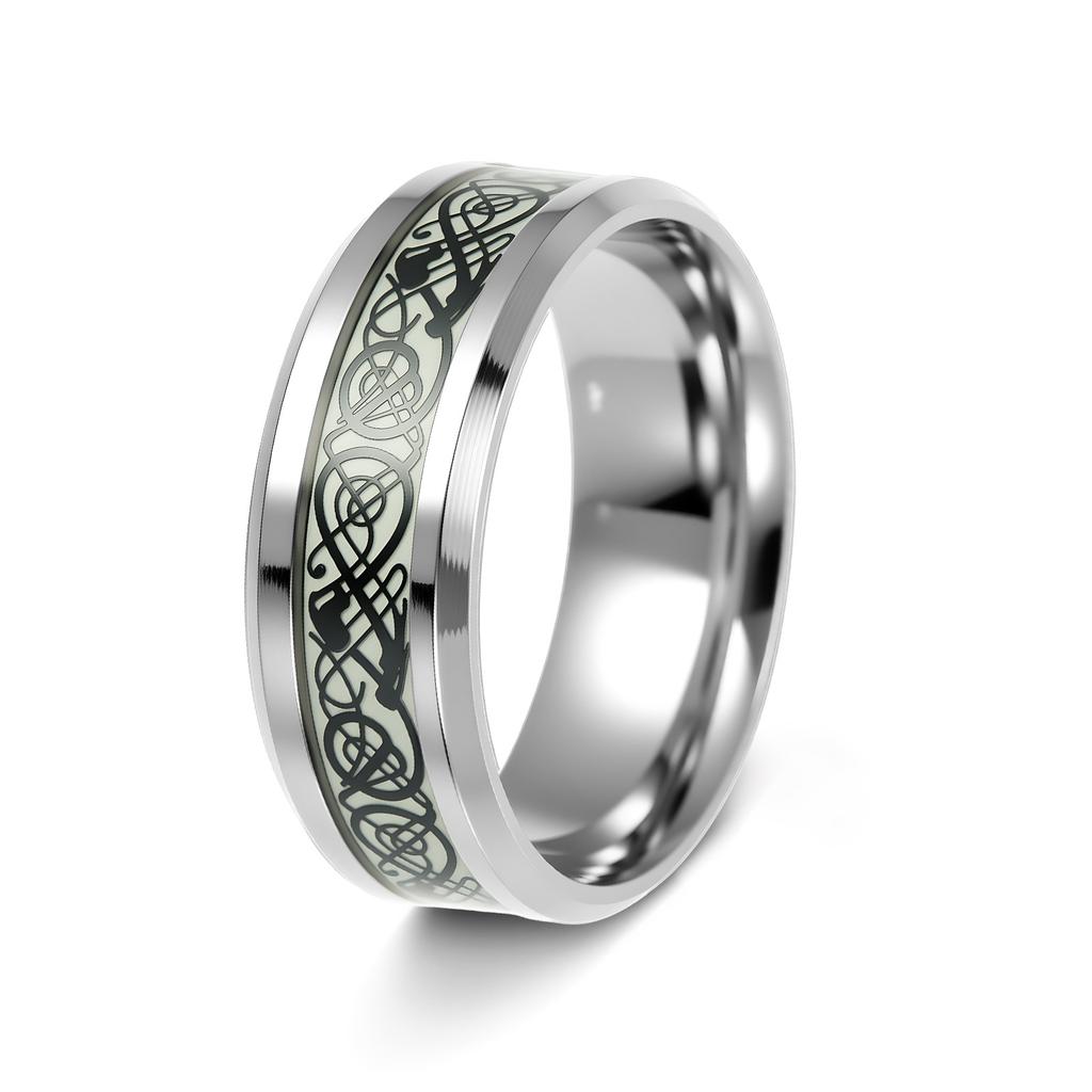 Europäischer und Amerikanischer Schmuck Leuchtendes Drachenmuster Ring Fluoreszierend Neuer Schmuck