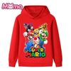 Super Mario Unisex Hoodie - Cartoon Pattern, Long Sleeve, Comfortable