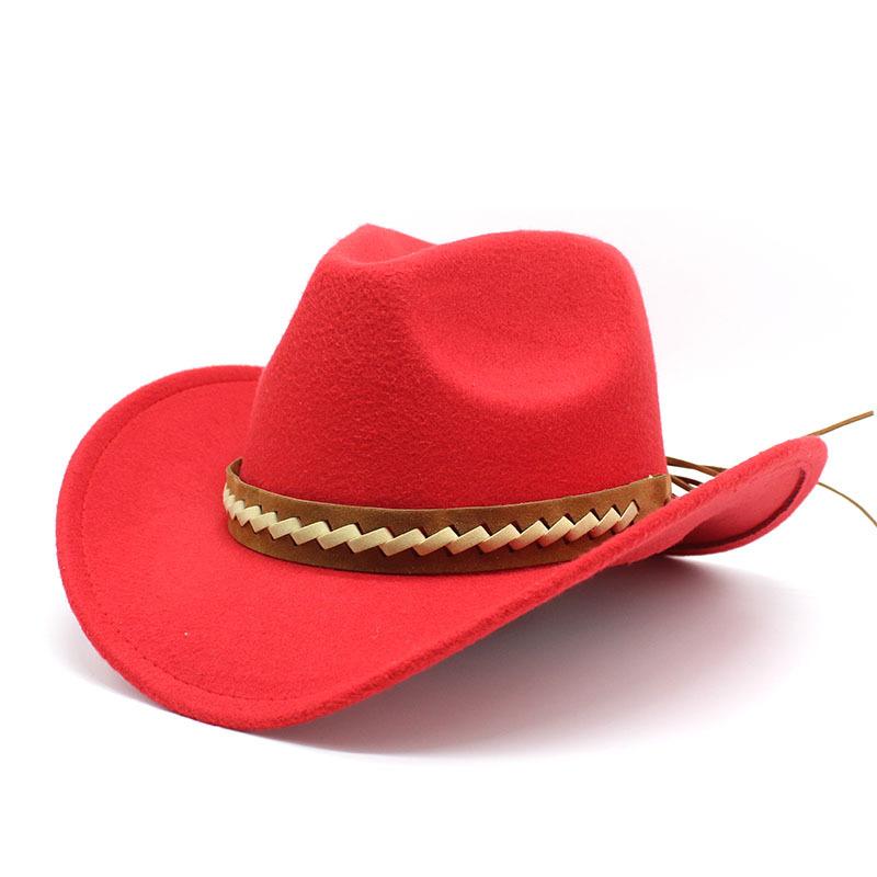 Foldable Portable Wide Brim Tibetan Retro Ethnic Spring Woolen Western Cowboy Big Edge Visor Top Hat Unisex Sun Visor Sun Hat