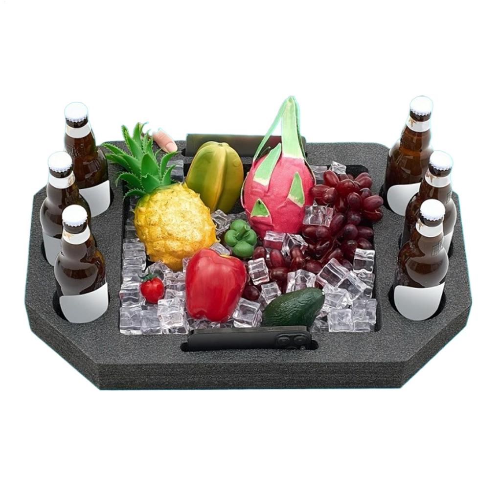 Multifunctioneel Zwevend Drankrek Meerdere Gaten Stabiele Zwembad Drijvende Tray Waterdichte Bekerhouder Zwevende Dranktray