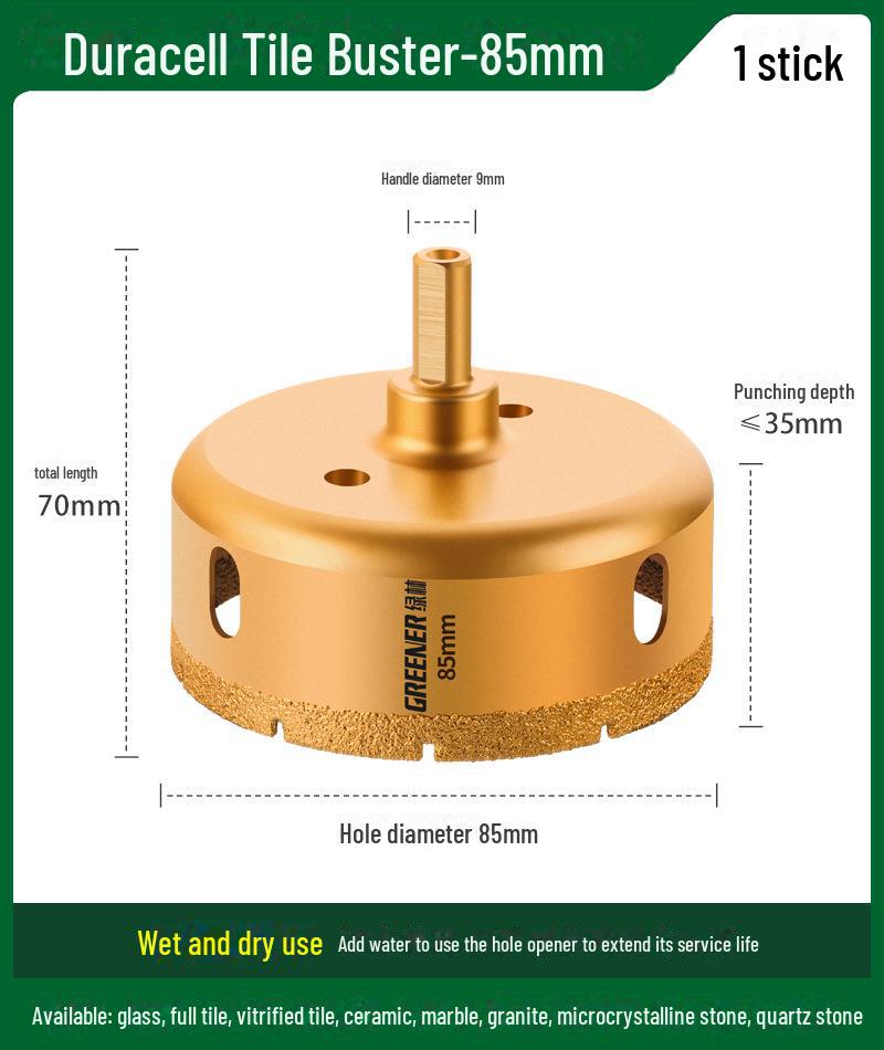 Burghiu pentru plăci ceramice Green Forest pentru sticlă și marmură