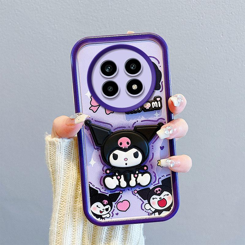 KEYSION Shockproof Case for Realme 13 Pro 5G with Lanyard Silicone Cute 3D Cartoon Doll Phone Cover for Realme 13 Pro+ 5G