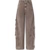Originals Washed Fashion Comfortable Versatile Cargo Pants Unisex Pants Deep-Earth-Brown KD4324
