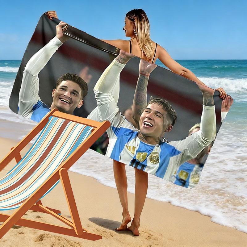 Alvarez & Enzo Print Beach Towel, Large Soft Quick Dry Towel for Beach Camping Swimming