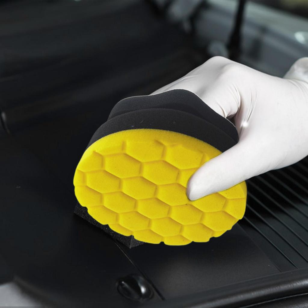 Tire Shine Applicator Anti-Slip Sponge Polishing Waxing Cleaner Tire Applicator Pads For Polishing Detailing Interior Rim RV