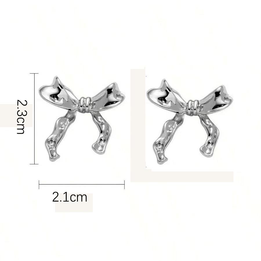 Bowknot Earrings Female, Temperament Versatile Exquisite Design, High-Grade Sense Light Luxury Niche Earrings
