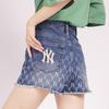 New MLB Old Flower Denim Shorts Women's Blue 31DPW4131-50U