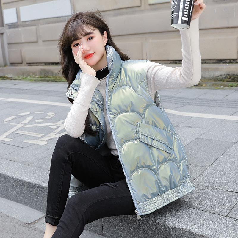 Krátká podzimní a zimní nová korejská verze volná vesta bunda