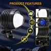 LED Fog Lights for Work Spot and Auxiliary Universal Use and Yellow Motorcycles, Lights, Lights, Headlights, Lighting, 6000K, 12V/24V, Waterproof,