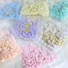 1 Set Flower Petal Nail Art Charm 3D Resin Floral Petal Golden Beads DIY