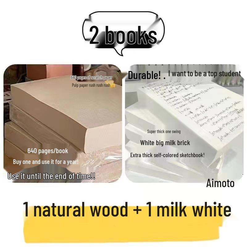 Thick Blank Tearable Draft Notebook for High School Students