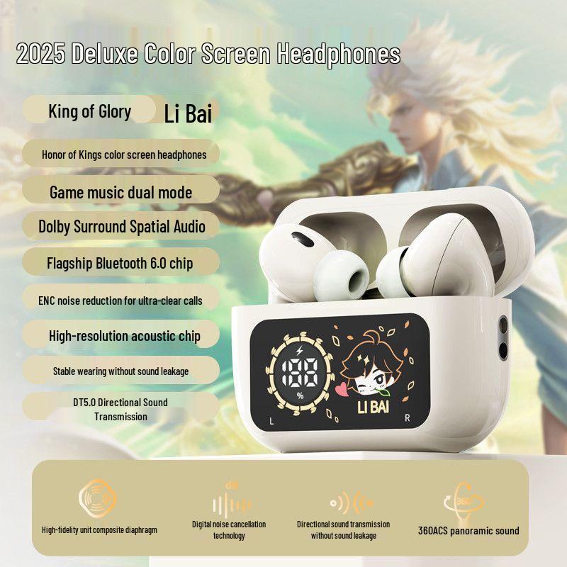 Honor of Kings 656 Wireless In-Ear Bluetooth Headphones: Game Noise Reduction, High Sound Quality, Long Battery Life.