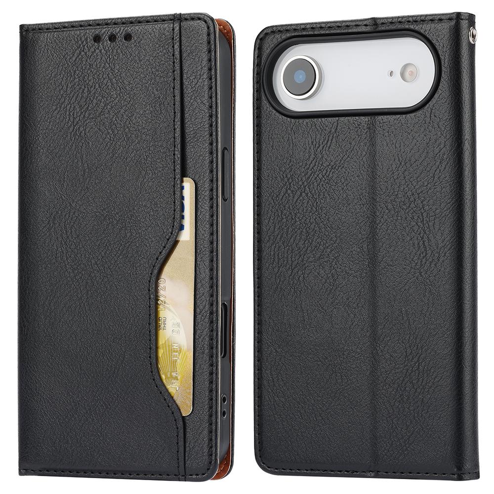 For iPhone Air Cell Phone Case Magnetic Closing PU Leather Stand Cover