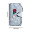Gothic Skeleton Rose Print Long Wallet Fashion Multi Slot Portable Forever Purse 