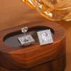 Women's 925 Silver-Plated Square Zircon Stud Earrings - Geometric Style Gift for Party & Birthday