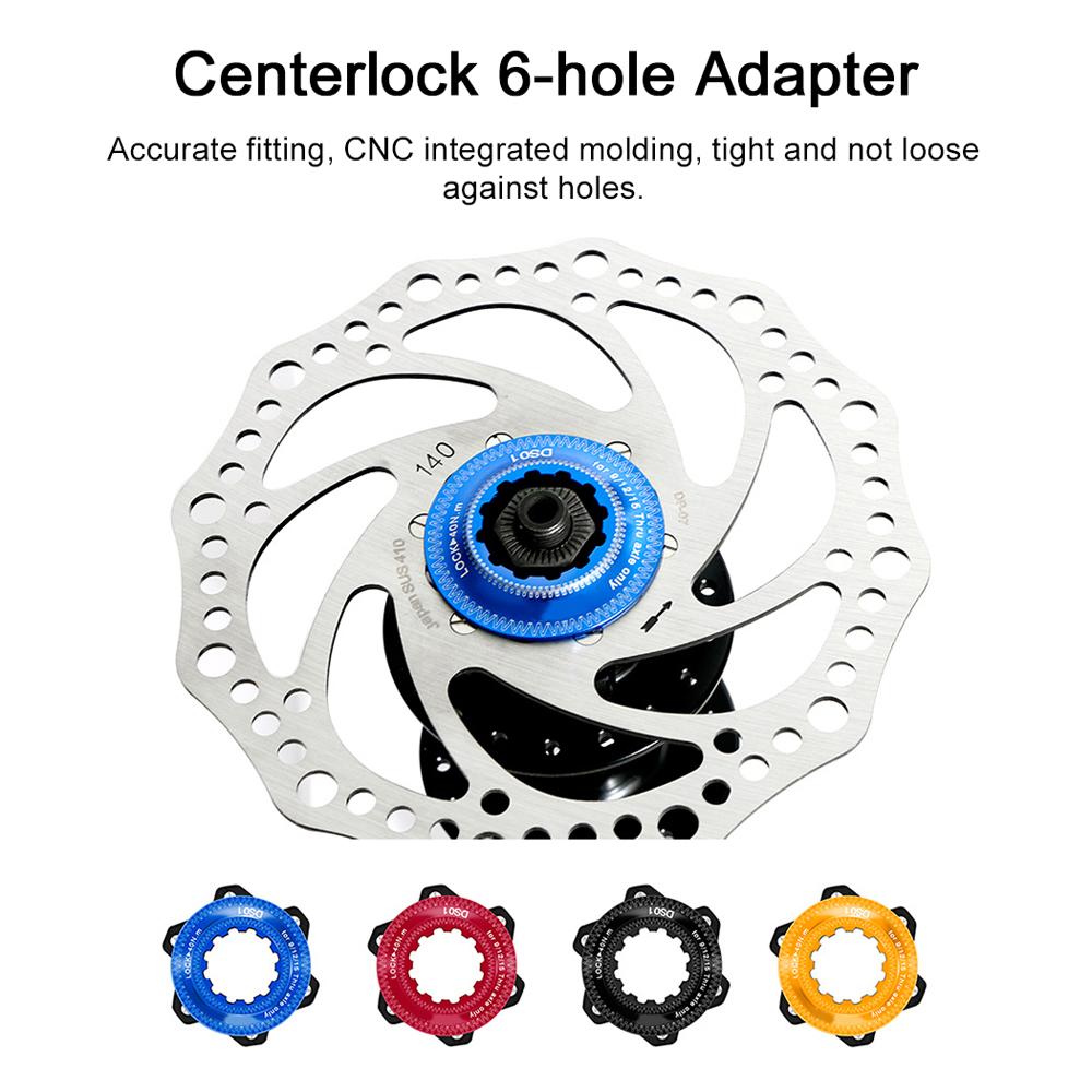 Aluminum Alloy Bicycle Centerlock 6 Hole Adapter Bike Disc Center Lock Hub Conversion 6 Bolt Disc Brake Rotor Cycle