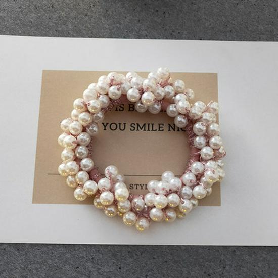 Korean Faux Pearl Elastic Hair Tie & Headband - Mori Girl Style Accessory