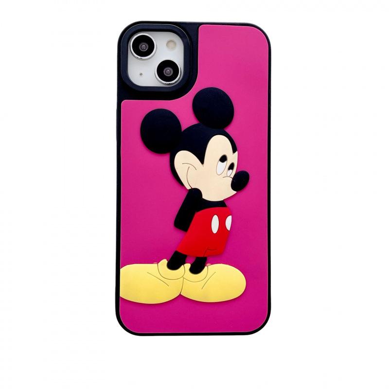 

3D Silicone Mickey Mouse Phone Case for Apple 15 Pro Max, 11, 12 Pro 17 Air