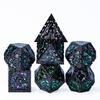 Cusdie DND Metal Solid Dice Dragon Pattern 7Pcs D4-D20 Polyhedral Dice Set for D&D Role Playing Game Pathfinder Board Games