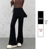 Women's High-Waisted Wide-Leg Flared Pants, Slimming Drapey Casual Look