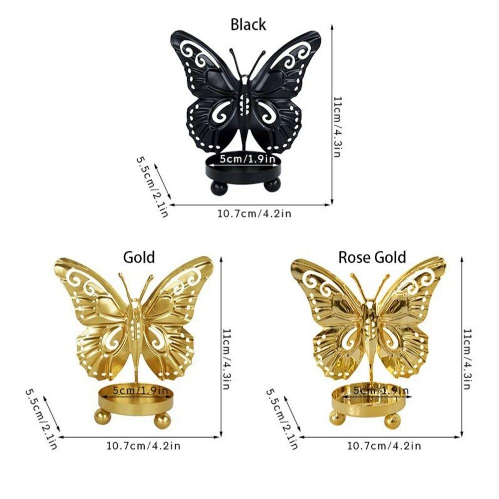 Elegant Butterfly Candlestick Ornaments Unique Iron Candle Stand Butterfly Candle Holders  Birthday