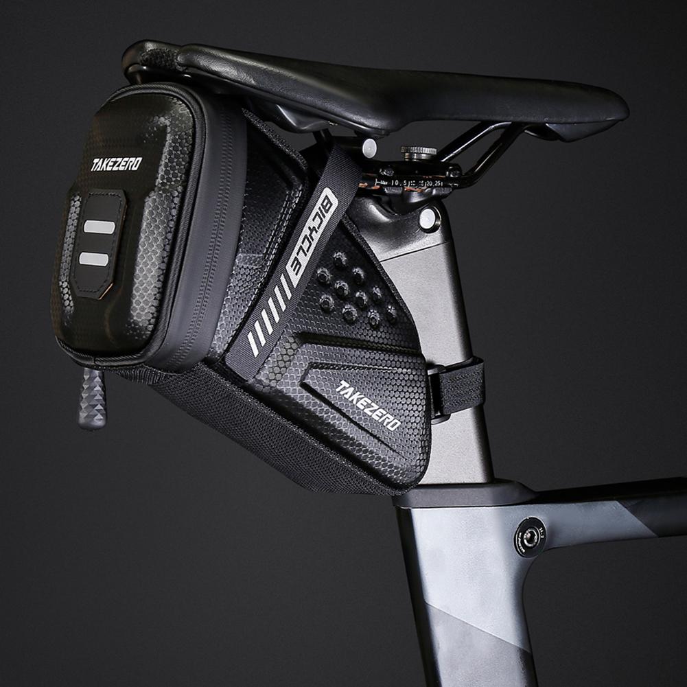 1L Bike Saddle Bag Large Capacity Bike Seat Bag Bike Pocket Pack Reflective Bicycle Saddle Bag for Mountain Road Bikes