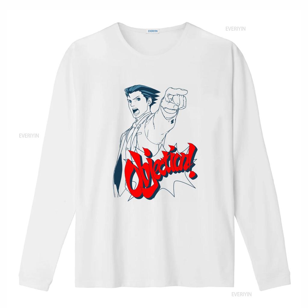 Ace Attorney Phoenix Wright Einspruch Gaming T-Shirt für Männer und Frauen vintage gewaschenes Herren Top für den Alltag lässig weich