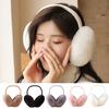 Women Winter Earmuffs Thick Plush Ear Protection Windproof Adjustable Length Foldable Anti-slip Commuting Outdoor Skiing Headband Earmuffs