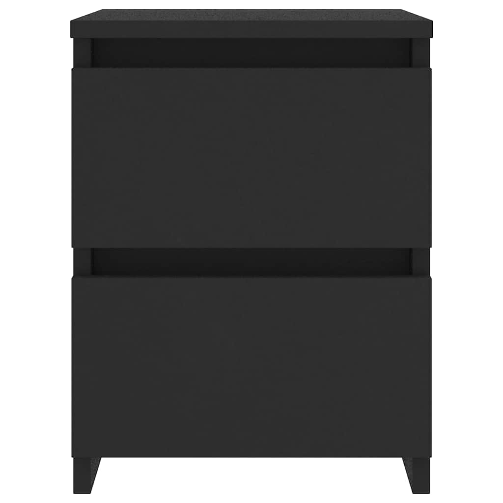 Moderne minimalistische Nachttisch 2-teiliges Set, Nachttisch mit doppelten Schubladen, Stauraumkommode, 30x30x40 cm