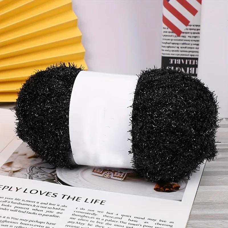 4 Stück buntes Polyester-Wimperngarn-Set - Flauschiges Bastelgarn zum Häkeln, DIY-Handstrickzubehör, Großpackung 400g