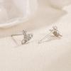 2023 Unikalne Kolczyki Mini Diamentowe Cyrkoniowe Saturn - Modne, Urocze i Stylowe