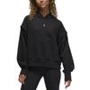 Jordan Solid Color Loose Hoodie Long Sleeve Women Tops Black FB4610-010