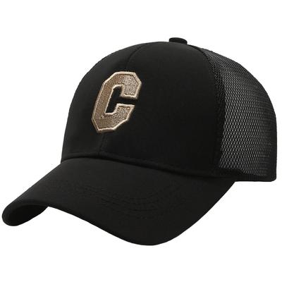 Hat Cap Mesh Breathable Baseball Sports UV Protection Casual Men Women CZA484 [White Fang] (Black Gold)