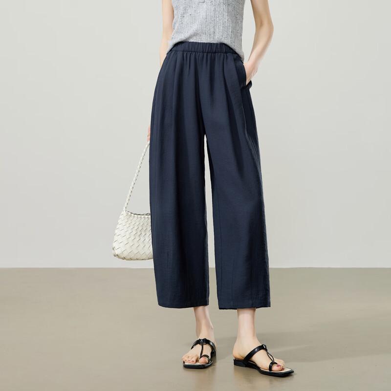 Ese-Y Women s Linen Blend Cropped Harem Pants 28