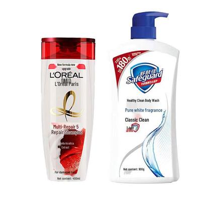 L'Oreal Repair Shampoo & Safeguard Duschgel Bundle