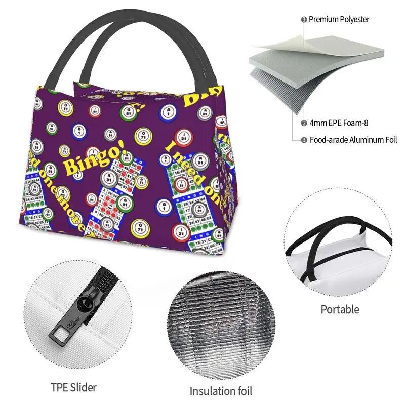 Spielen Sie Bingo-Spiel für Bingo-Spieler Isolierte Lunchtaschen für Frauen Auslaufsichere Thermokühltasche Lunchbox Büro Picknick Reise
