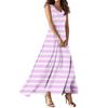 Women's Summer Casual Fashion Printed Dress V Neck Sleeveless Dress