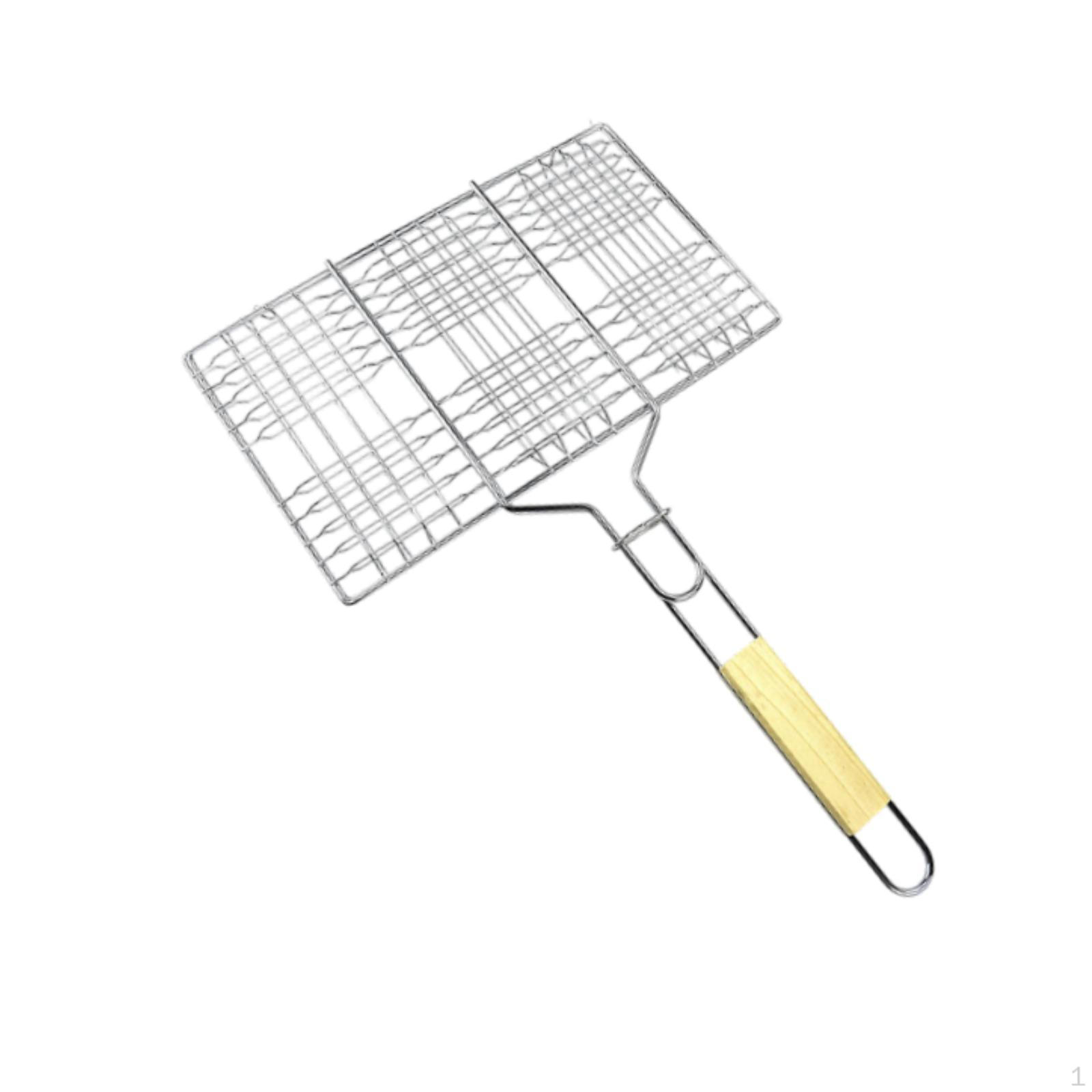 

Корзина для барбекю для жарки рыбы и мяса с ручкой из нержавеющей стали 33.5cmx20cm