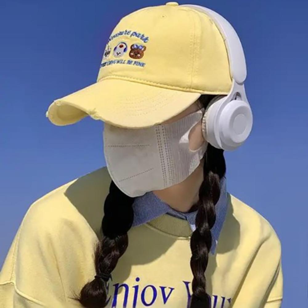 

Sunscreen Embroidered Letter Hat Cotton Puppy Cap Versatile Baseball Cap Men жовтий
