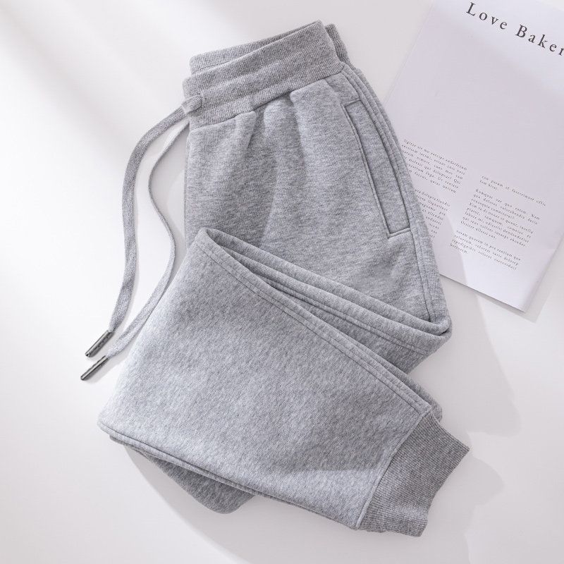 

Высококачественные утепленные флисом зимние трекки из чистого хлопка серого цвета