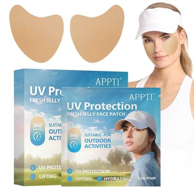 Kliffoo 5 Paar UV Zonbescherming Gezichtspatch voor Mannen & Vrouwen, Onder Oog Wangpatches Gebruik Tijdens Buiten- & Sportactiviteiten, Hydraterende Huidverzorging Su
