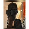 1PC Gentle Temperament Black Oversized Bow Streamer Hairpin, Back Head Hair Grab Clip, Hairpin, Headgear Clip.