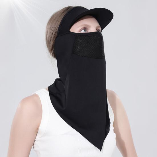 Face Guard Neck Gaiter Hat Breathable Windproof UV Protection Men Women Multi-Purpose Summer Outdoor Ice Silk Visor
