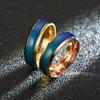 5 Colors Stainless Steel Ring for Men Women Changing Color Mood Ring Temperature Sensitive Glazed Ring Couple Jewelry