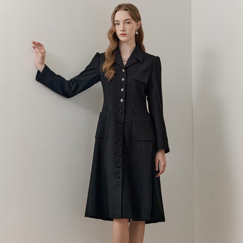 Maxza Tweed Flare Jacket Dress With Out Pockets Cd04qp300on