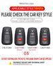 Toyota Key Covers: Compatible with Avalon, Camry, Corolla, Levin, Wildlander, RAV4, and Prado.